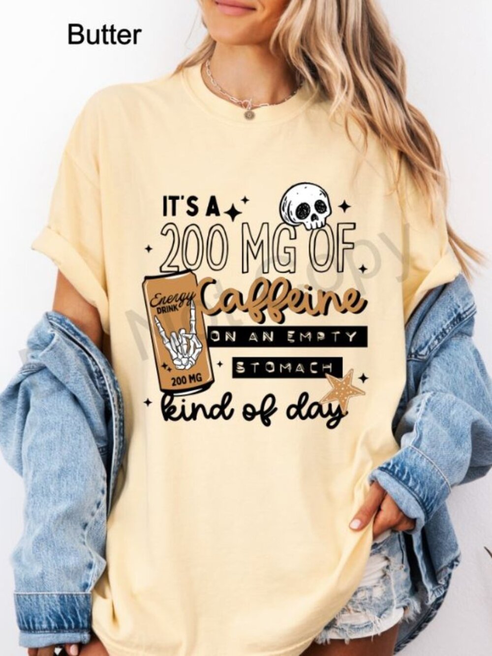 Comfort Colors 200mg Caffeine Tee‎ Funny Coffee Shirt Energy Drink Gift